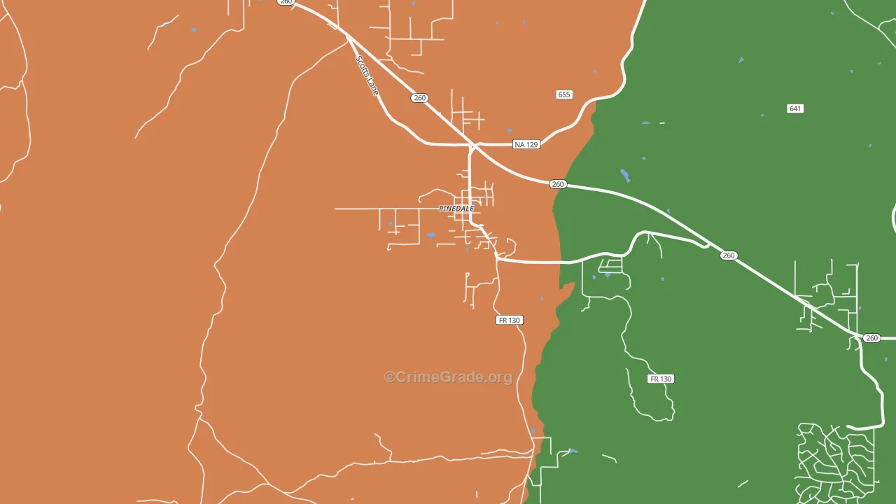85934, AZ Map of Drug-Related Crime Rates