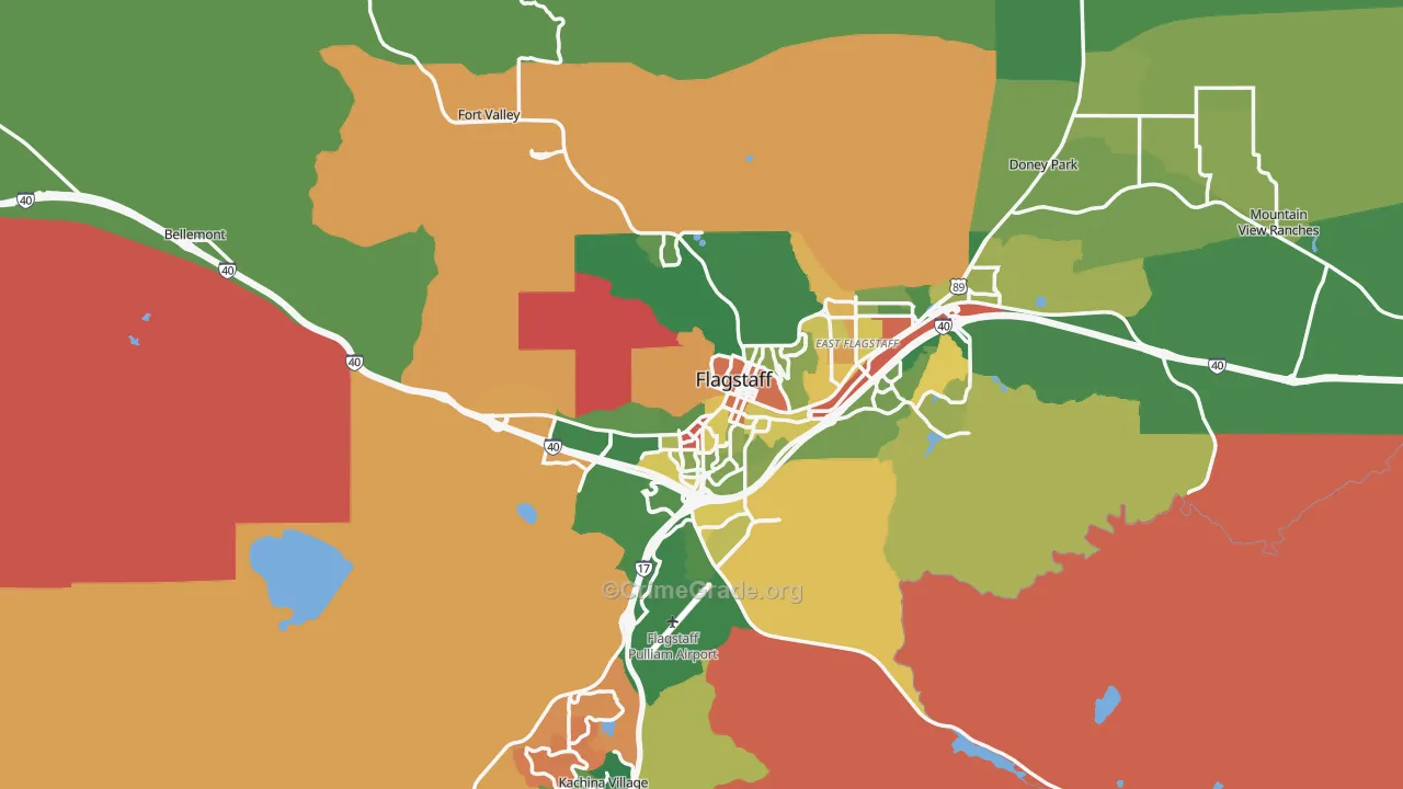 86001, AZ Map of Drug-Related Crime Rates