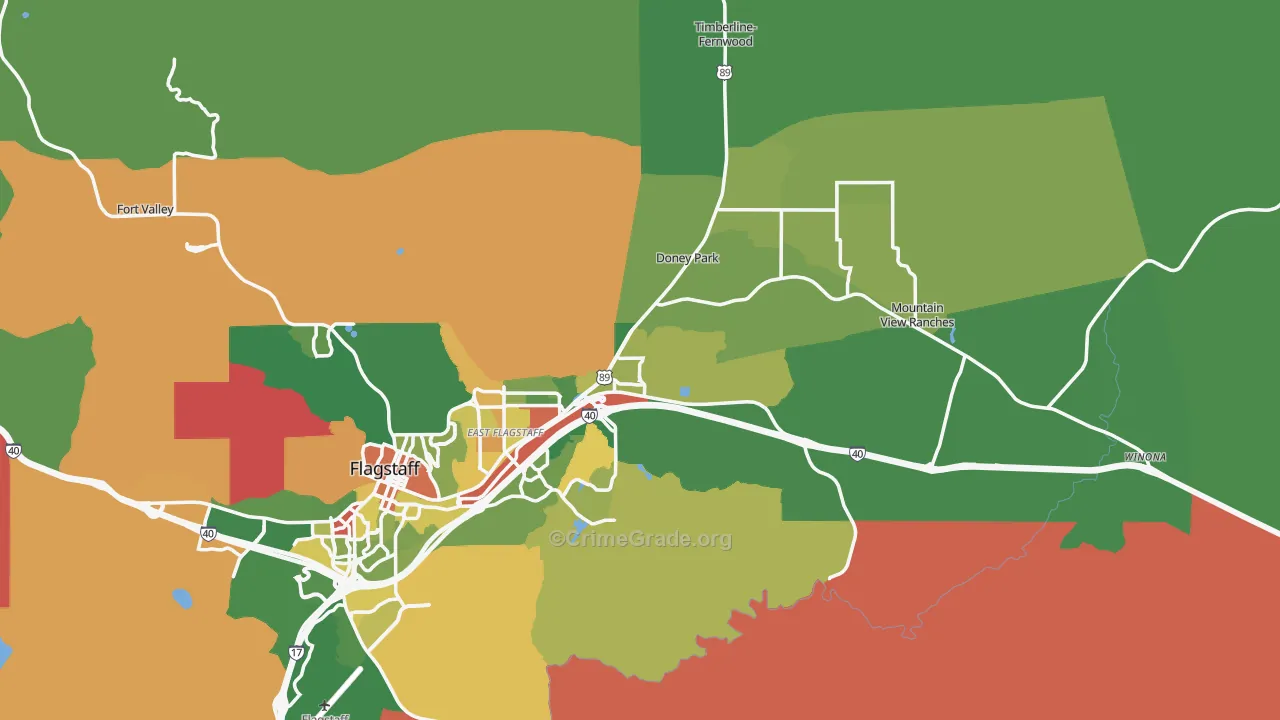 86004, AZ Map of Drug-Related Crime Rates