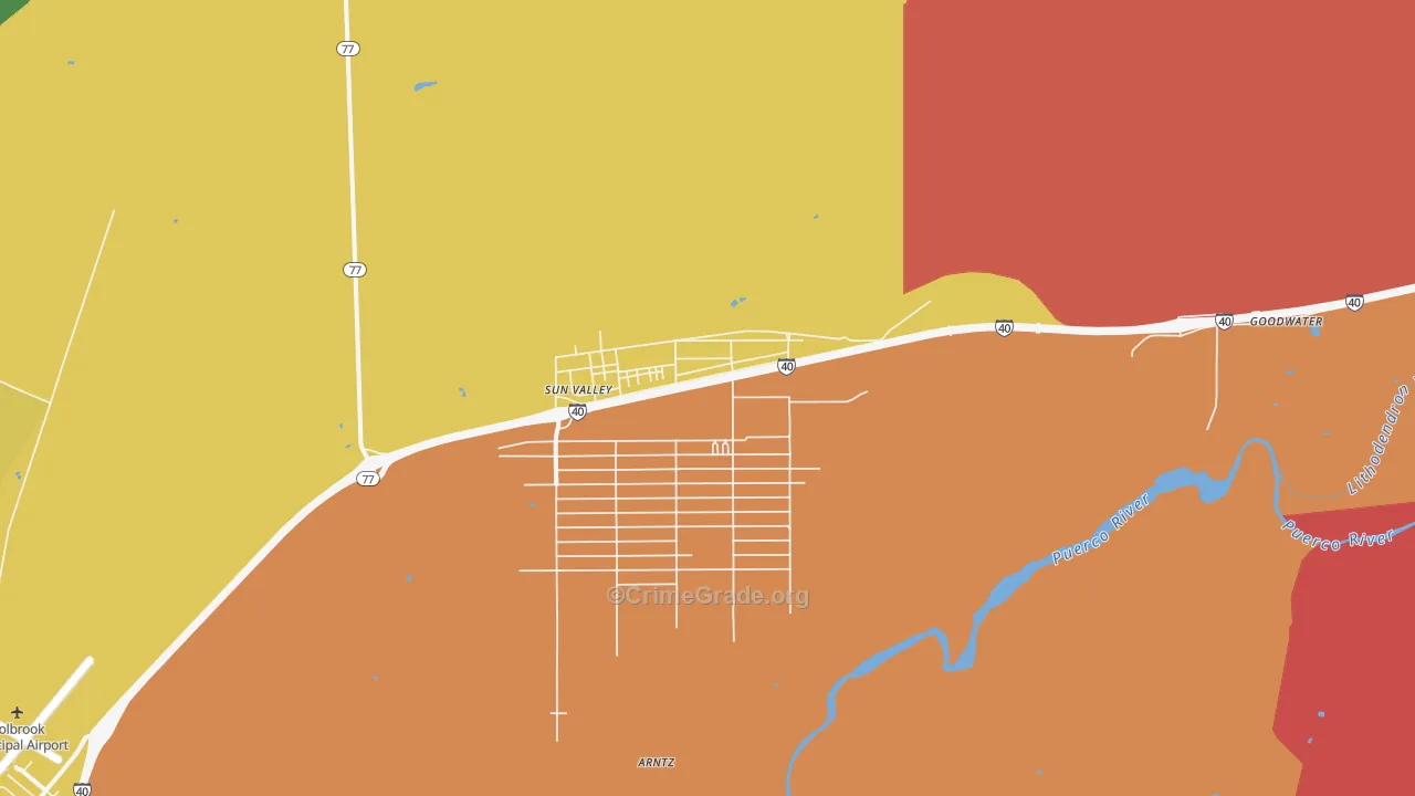 86029, AZ Map of Drug-Related Crime Rates