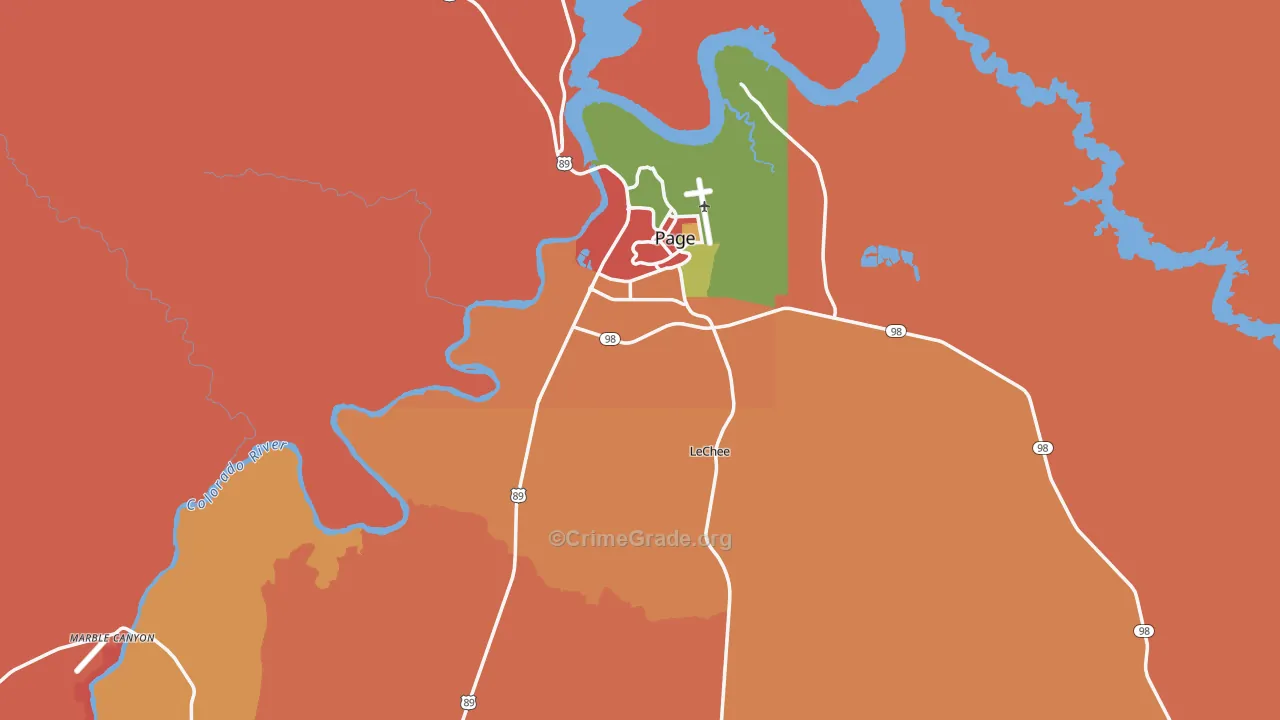 86040, AZ Map of Drug-Related Crime Rates