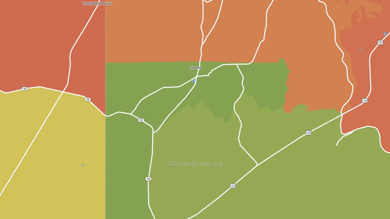 86054, AZ Map of Drug-Related Crime Rates