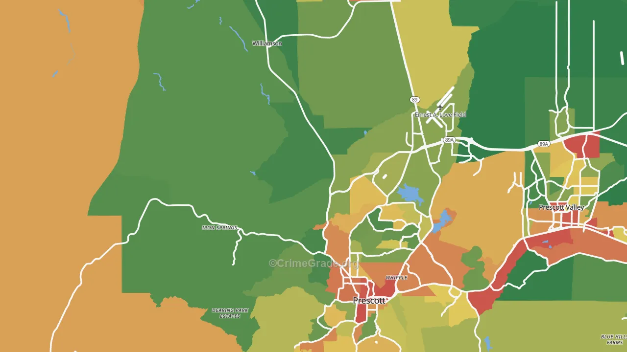 86305, AZ Map of Drug-Related Crime Rates