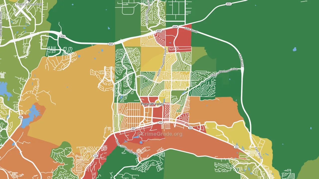 86314, AZ Map of Drug-Related Crime Rates