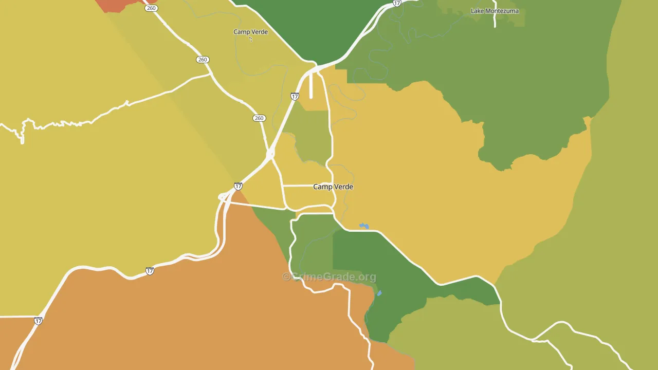 86322, AZ Map of Drug-Related Crime Rates