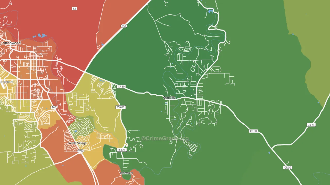 86325, AZ Map of Drug-Related Crime Rates
