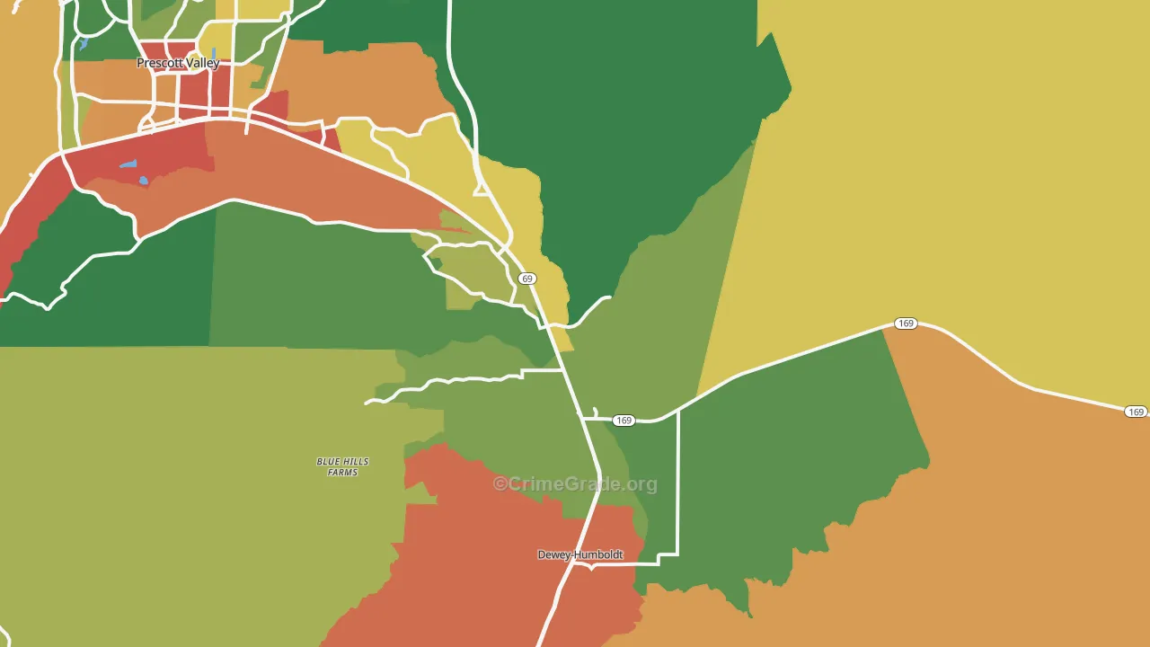 86327, AZ Map of Drug-Related Crime Rates