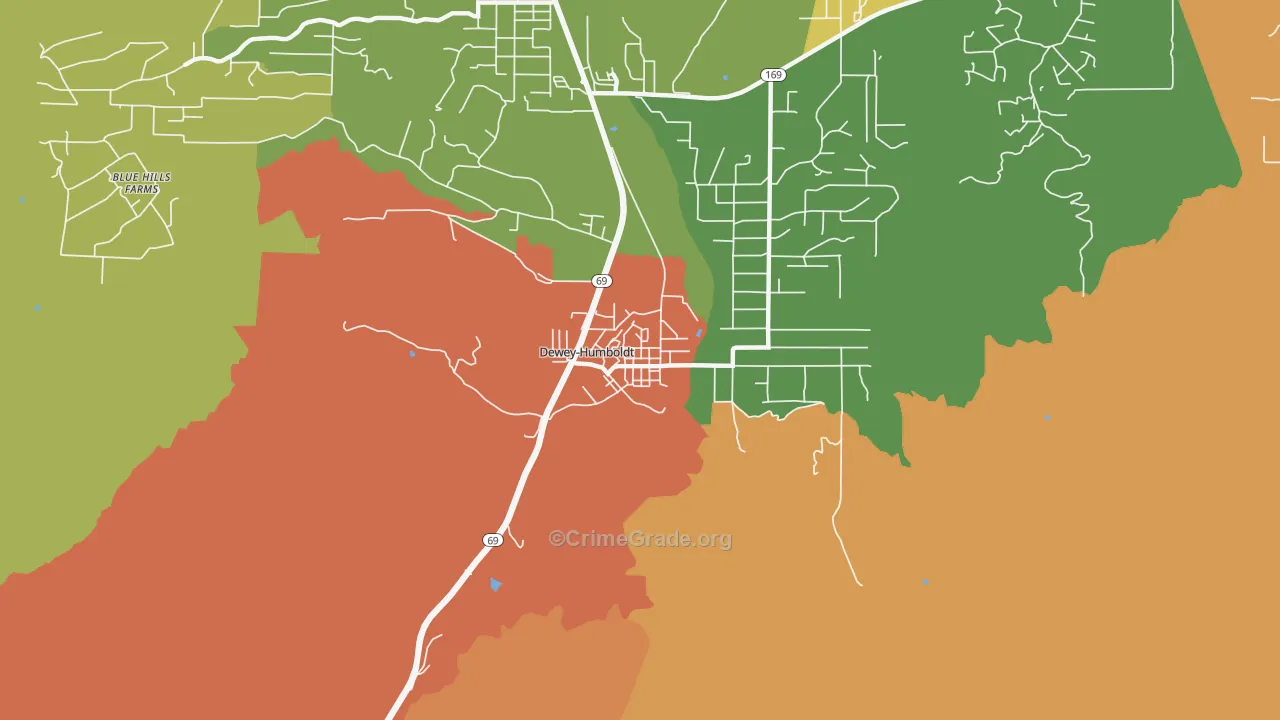86329, AZ Map of Drug-Related Crime Rates
