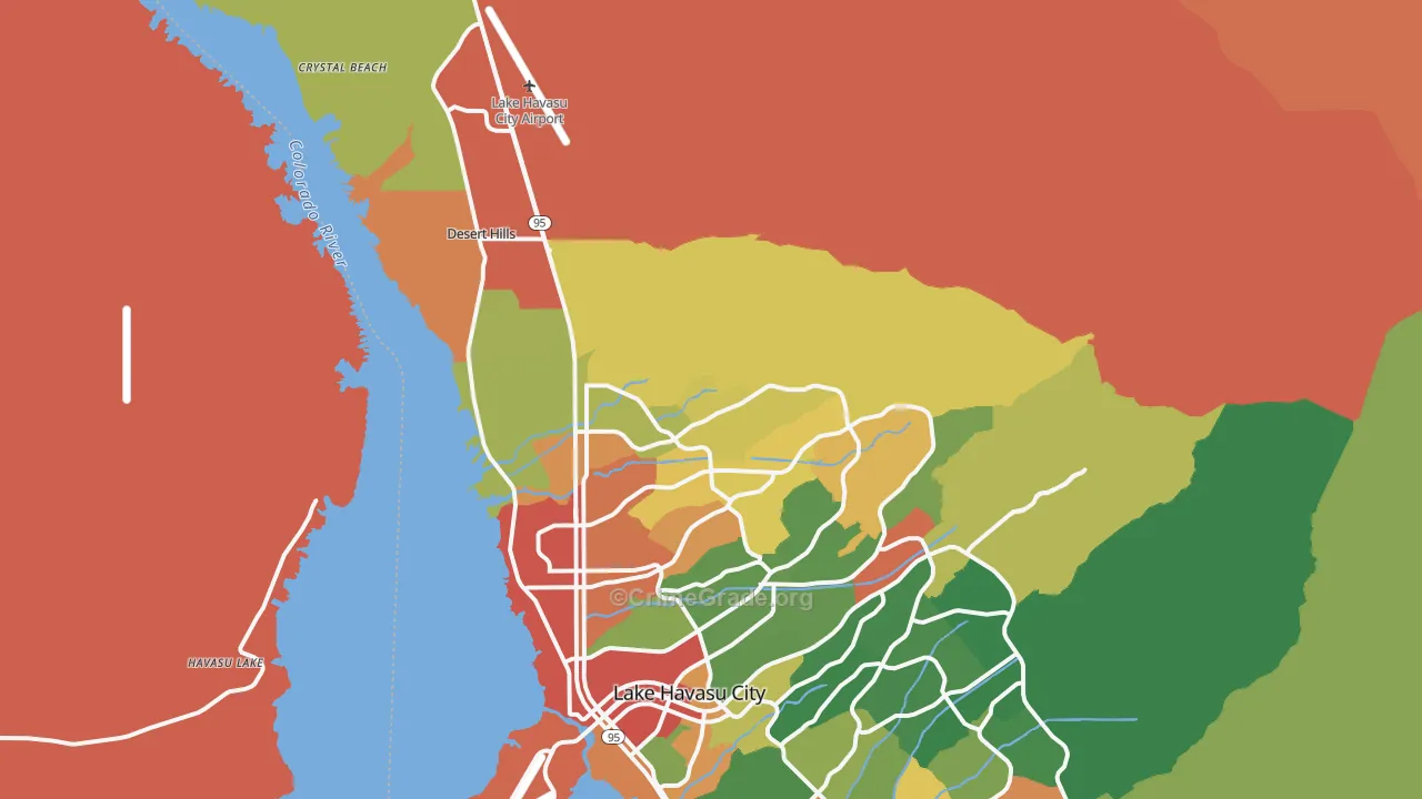 86404, AZ Map of Drug-Related Crime Rates