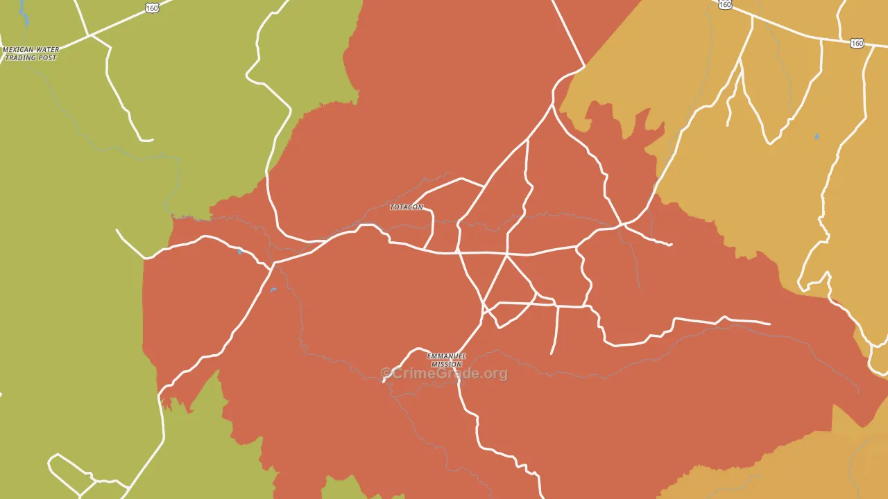 86514, AZ Map of Drug-Related Crime Rates