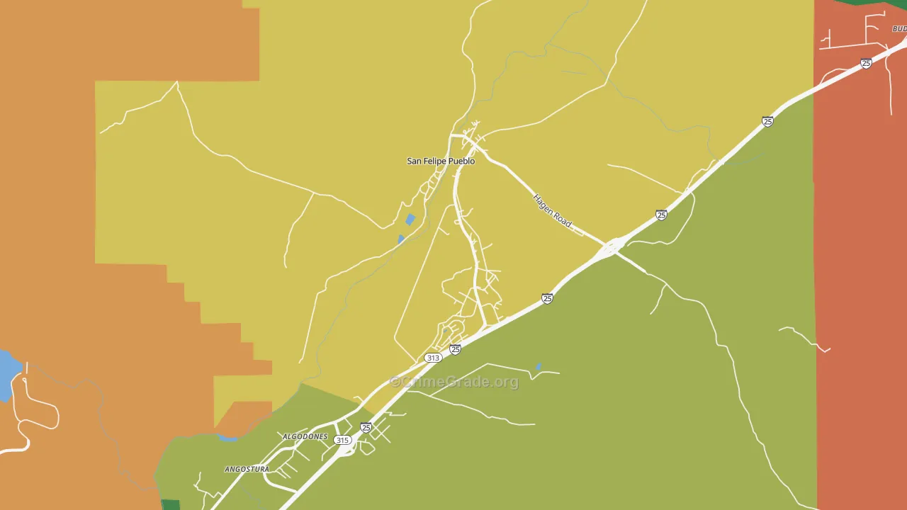 87001, NM Map of Drug-Related Crime Rates