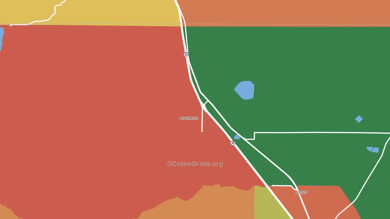 87005, NM Map of Drug-Related Crime Rates