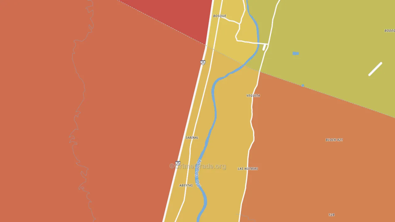 87006, NM Map of Drug-Related Crime Rates