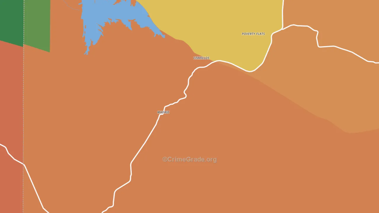 87010, NM Map of Drug-Related Crime Rates