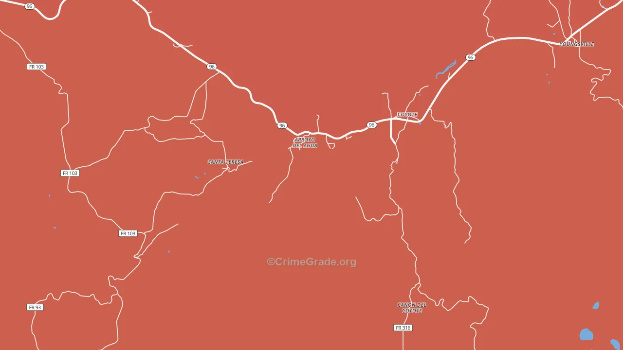 87012, NM Map of Drug-Related Crime Rates