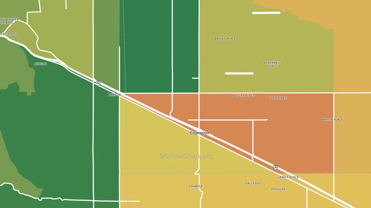 87015, NM Map of Drug-Related Crime Rates