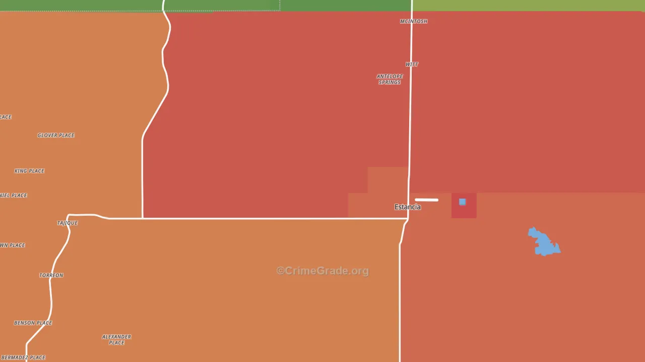 87016, NM Map of Drug-Related Crime Rates