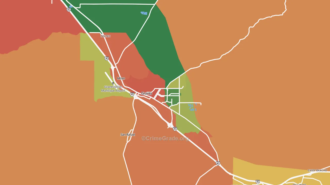 87020, NM Map of Drug-Related Crime Rates