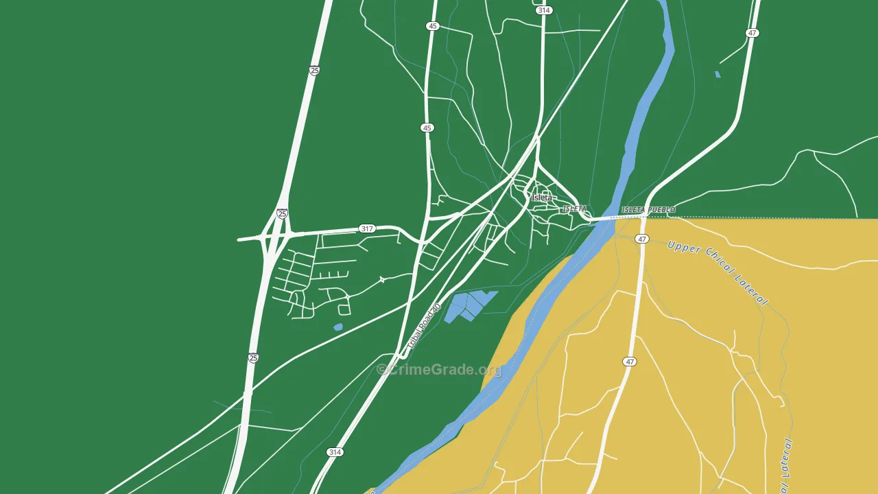 87022, NM Map of Drug-Related Crime Rates