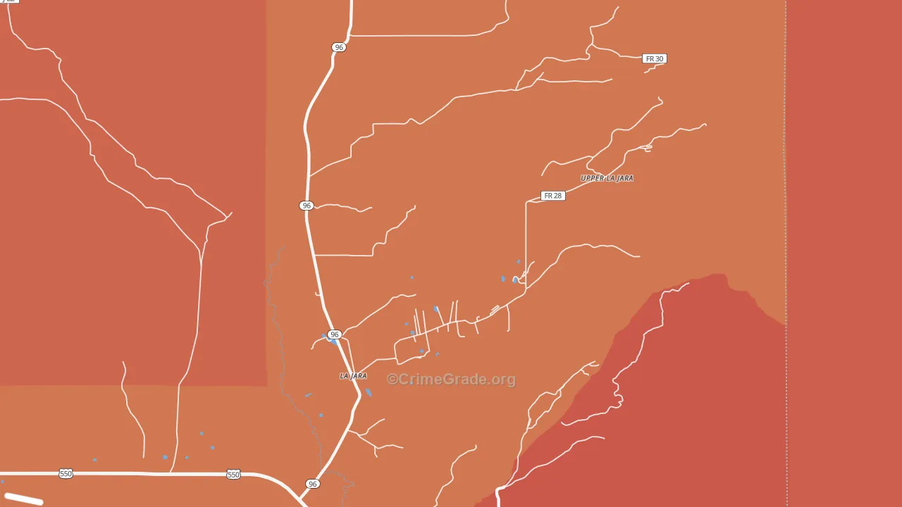 87027, NM Map of Drug-Related Crime Rates