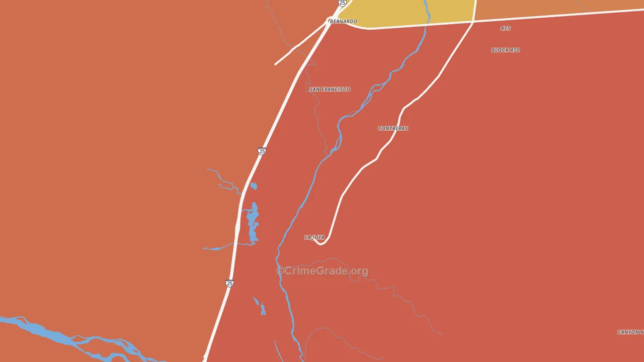 87028, NM Map of Drug-Related Crime Rates