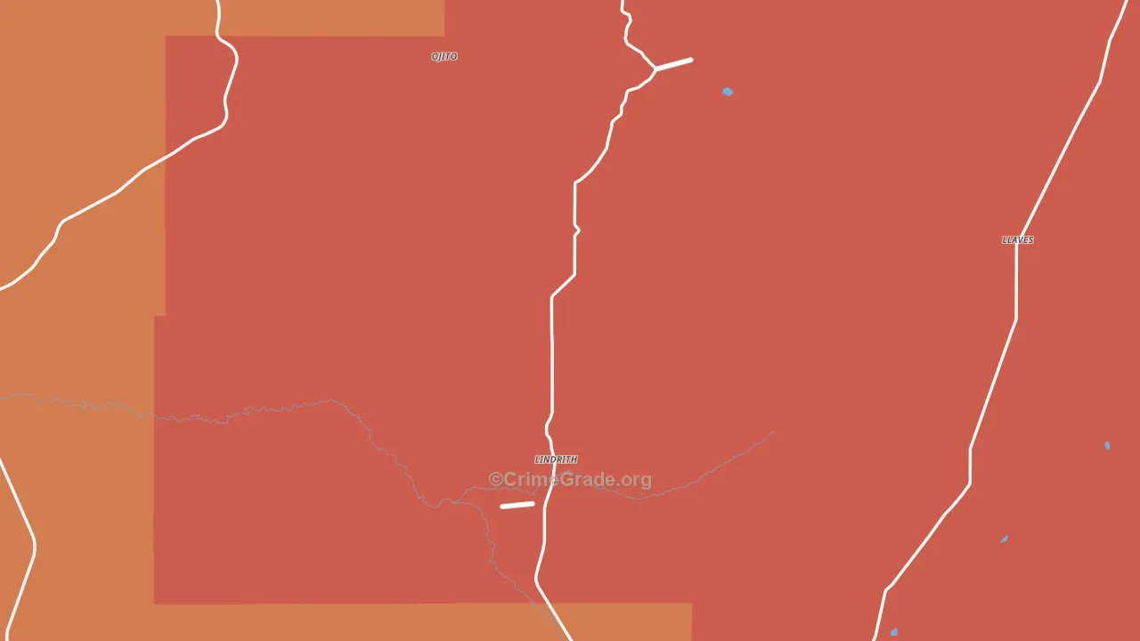 87029, NM Map of Drug-Related Crime Rates