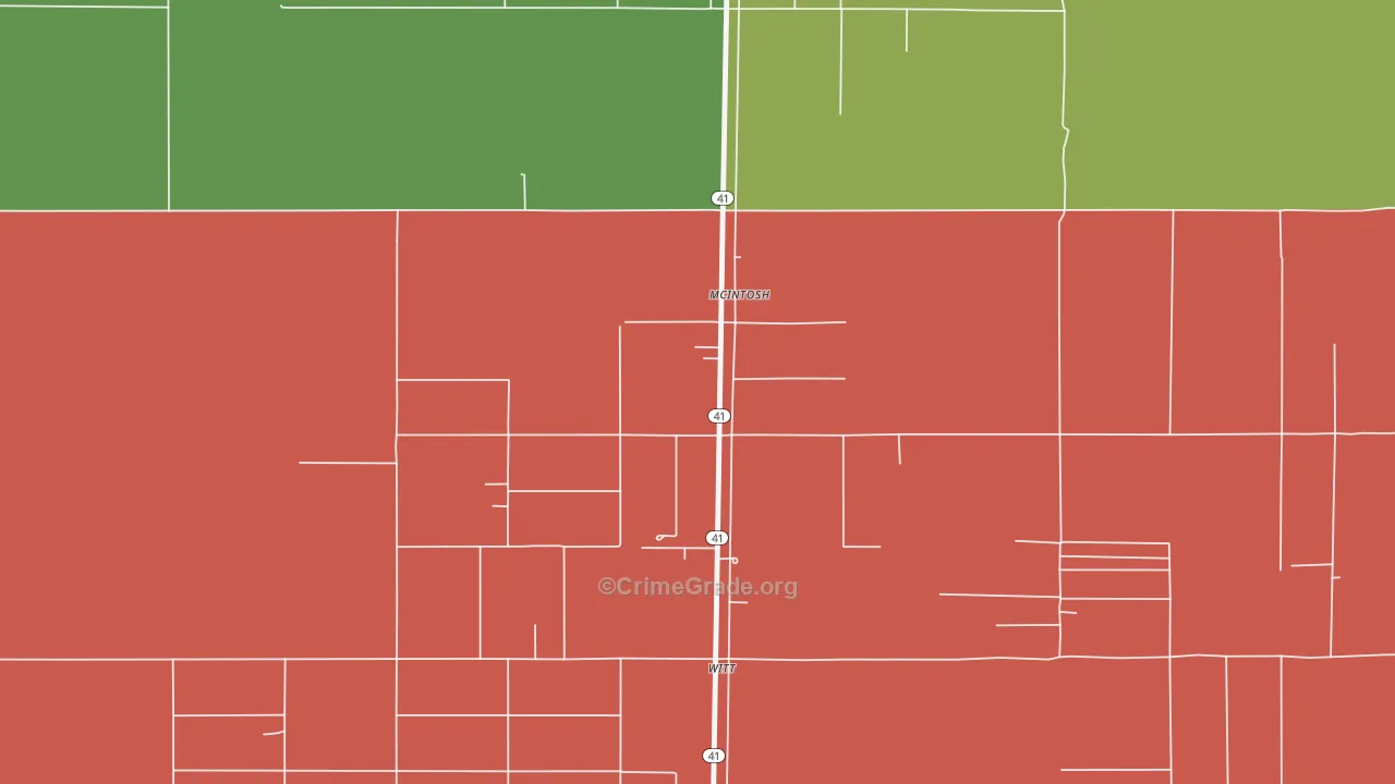 87032, NM Map of Drug-Related Crime Rates