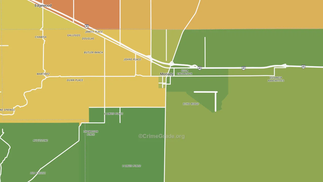 87035, NM Map of Drug-Related Crime Rates