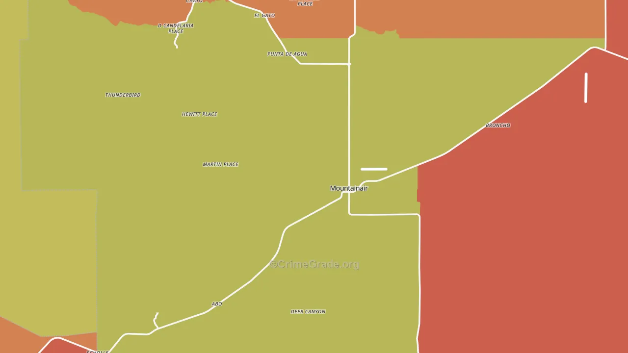 87036, NM Map of Drug-Related Crime Rates