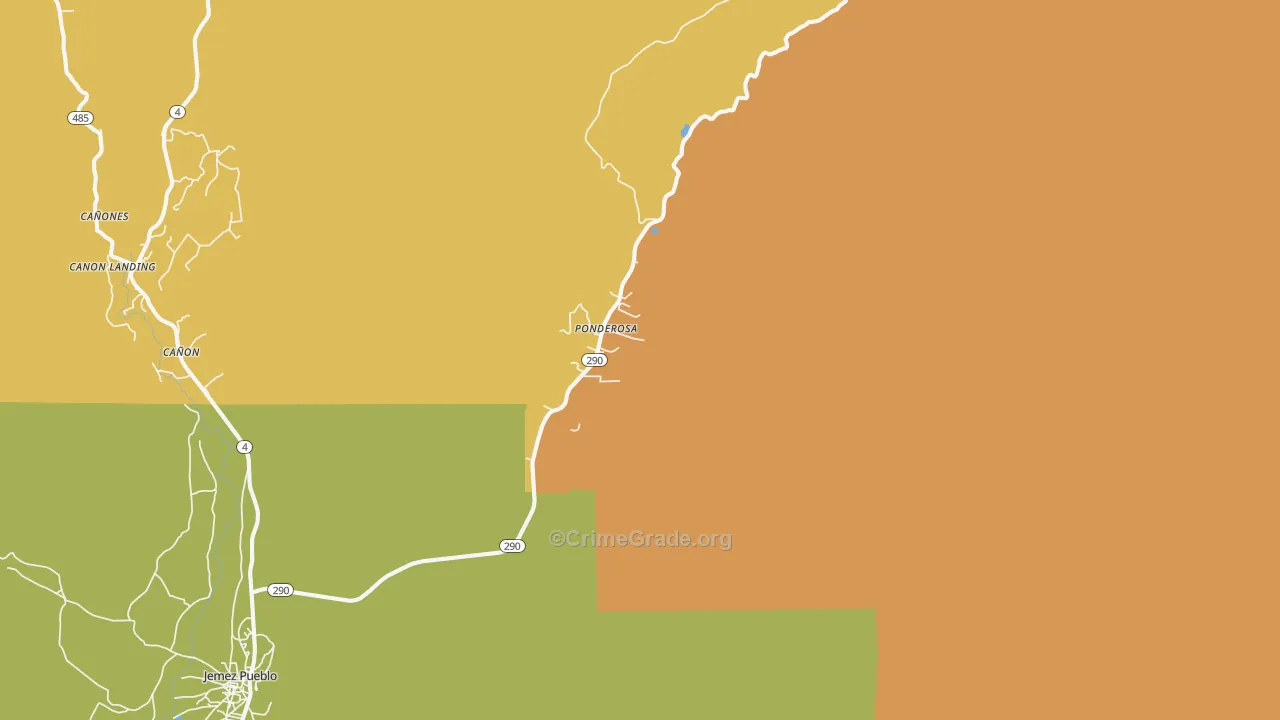 87044, NM Map of Drug-Related Crime Rates