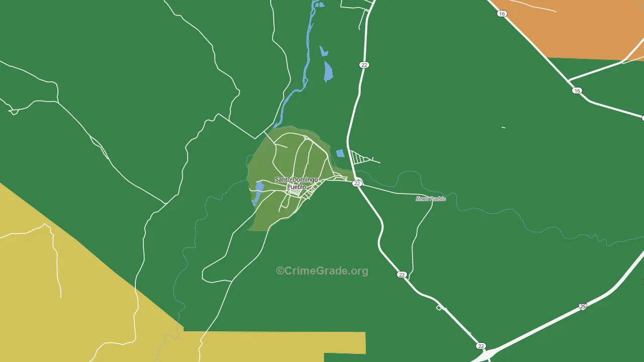 87052, NM Map of Drug-Related Crime Rates