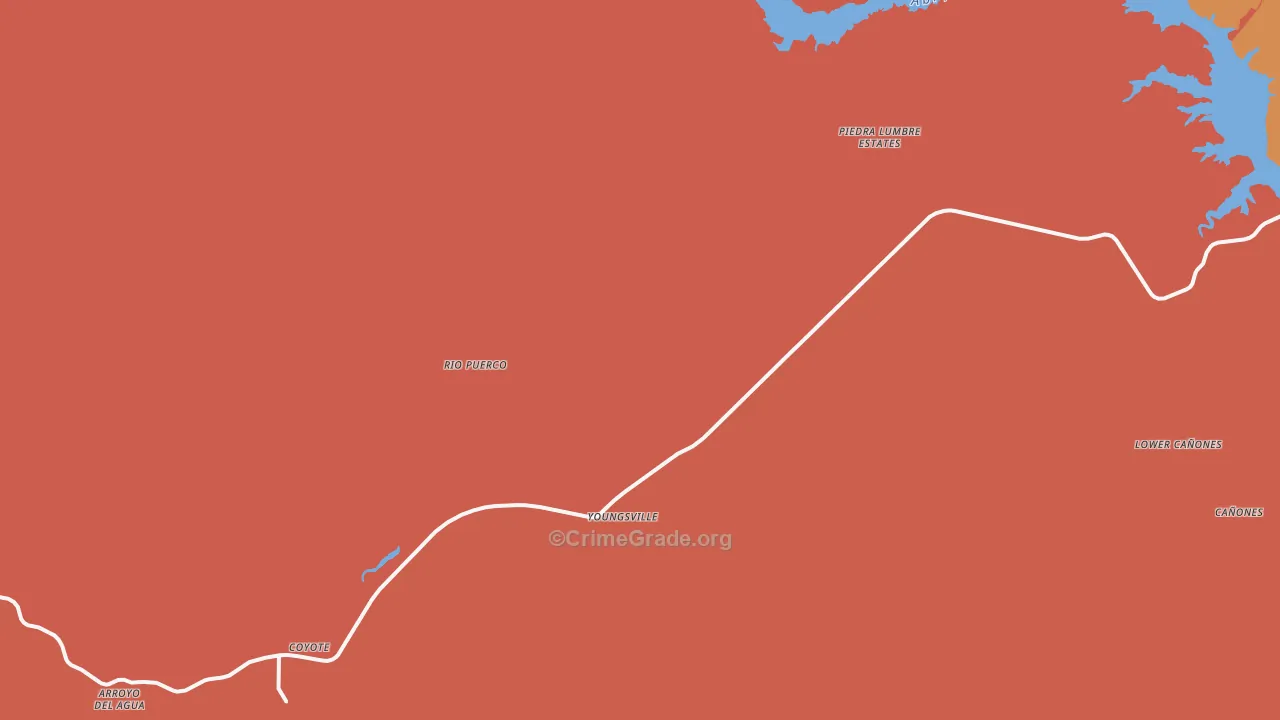 87064, NM Map of Drug-Related Crime Rates