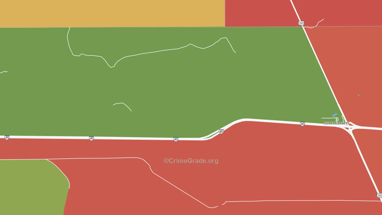 87070, NM Map of Drug-Related Crime Rates