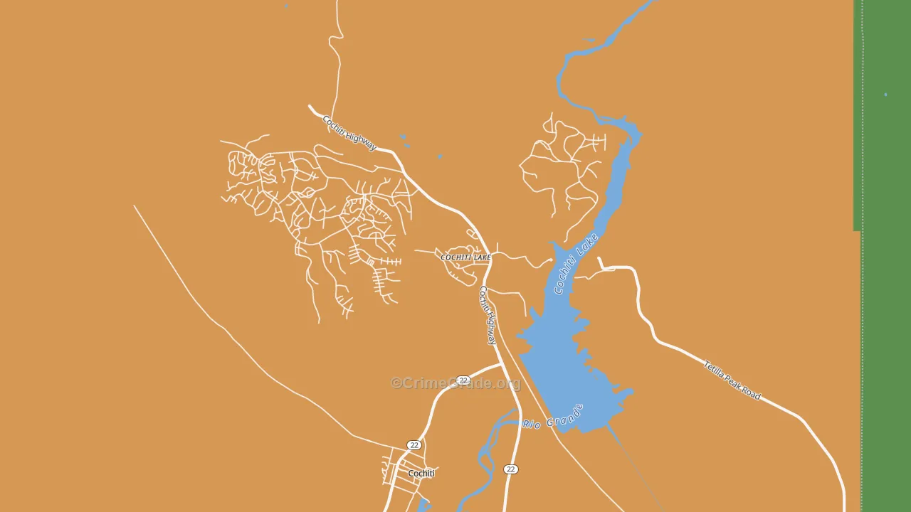 87083, NM Map of Drug-Related Crime Rates