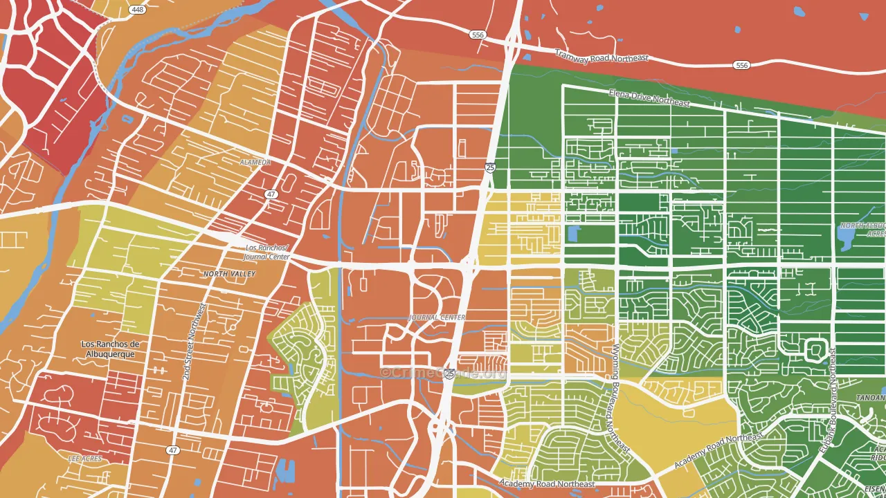 87113, NM Map of Drug-Related Crime Rates