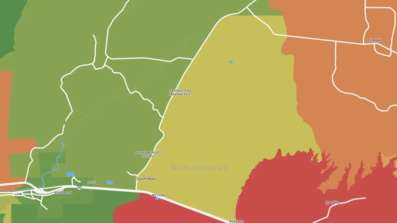 87311, NM Map of Drug-Related Crime Rates