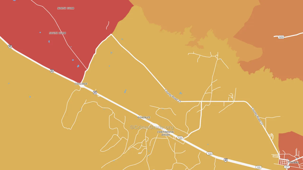 87312, NM Map of Drug-Related Crime Rates