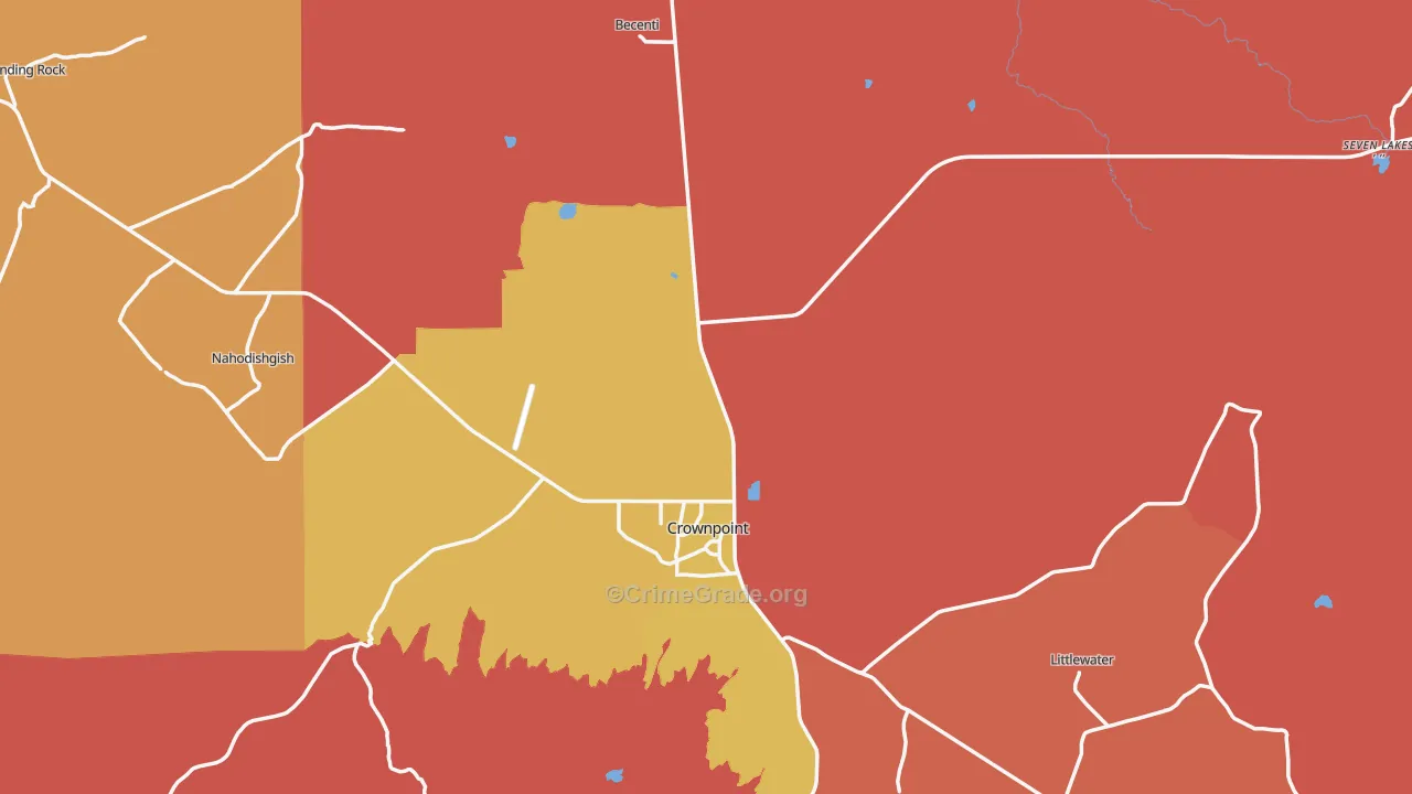 87313, NM Map of Drug-Related Crime Rates