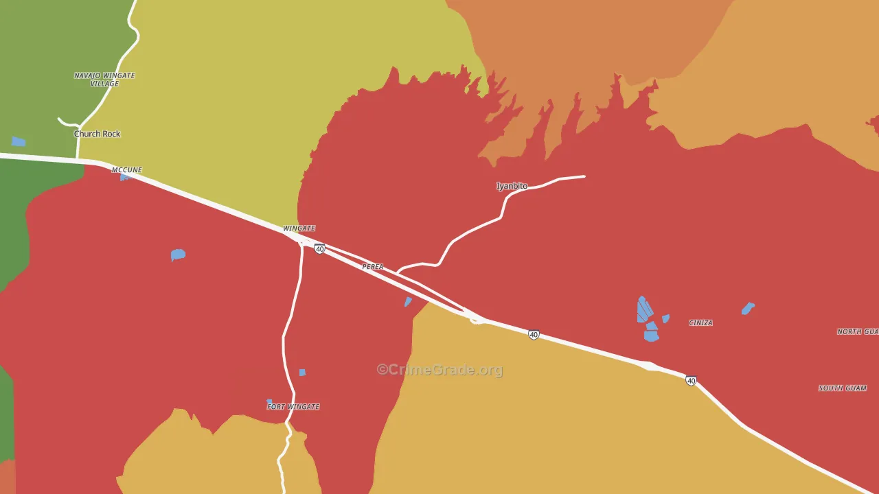 87316, NM Map of Drug-Related Crime Rates