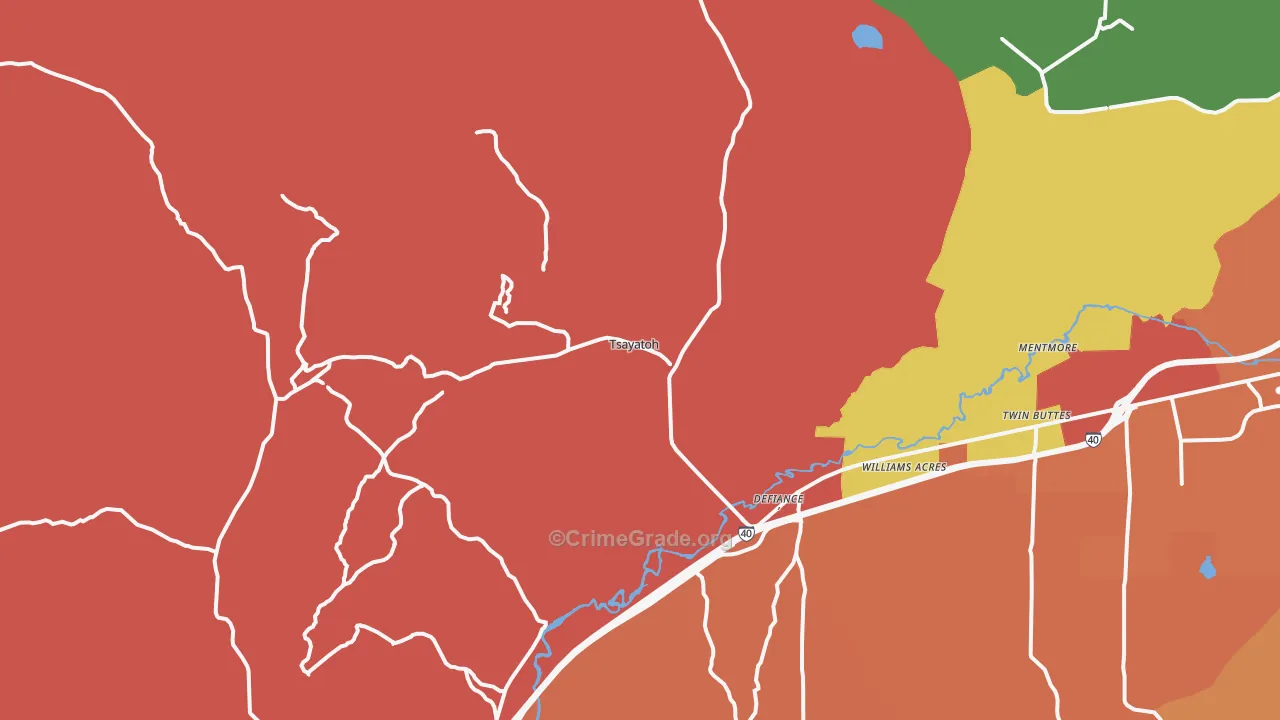 87319, NM Map of Drug-Related Crime Rates
