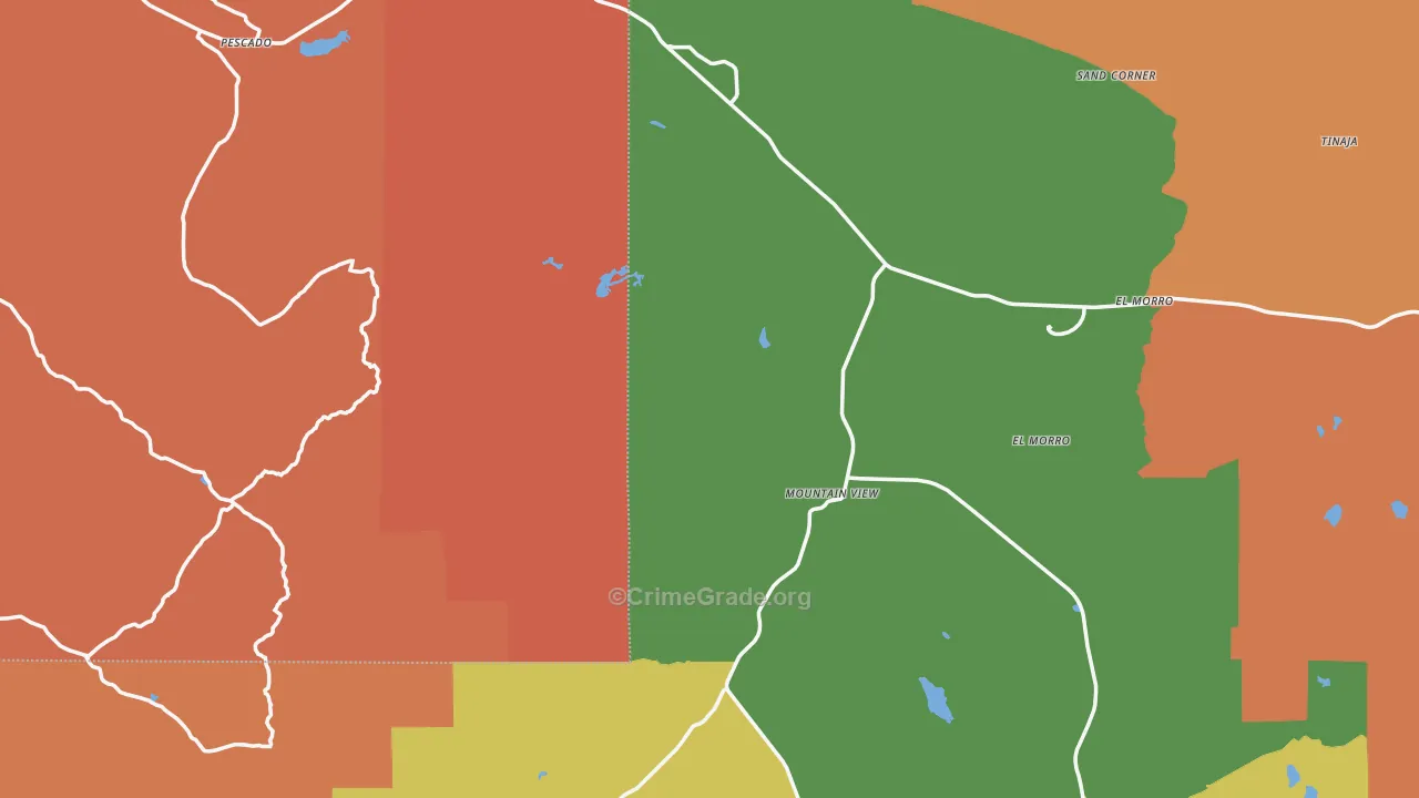 87321, NM Map of Drug-Related Crime Rates