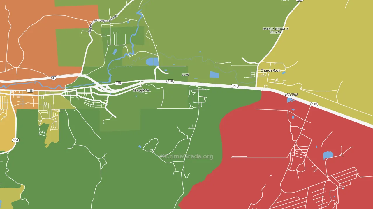 87322, NM Map of Drug-Related Crime Rates
