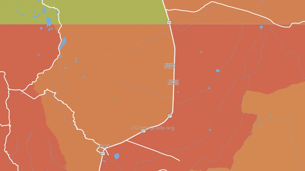 87325, NM Map of Drug-Related Crime Rates