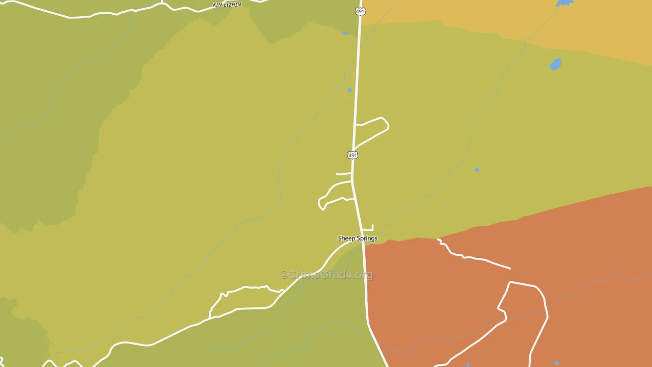 87364, NM Map of Drug-Related Crime Rates