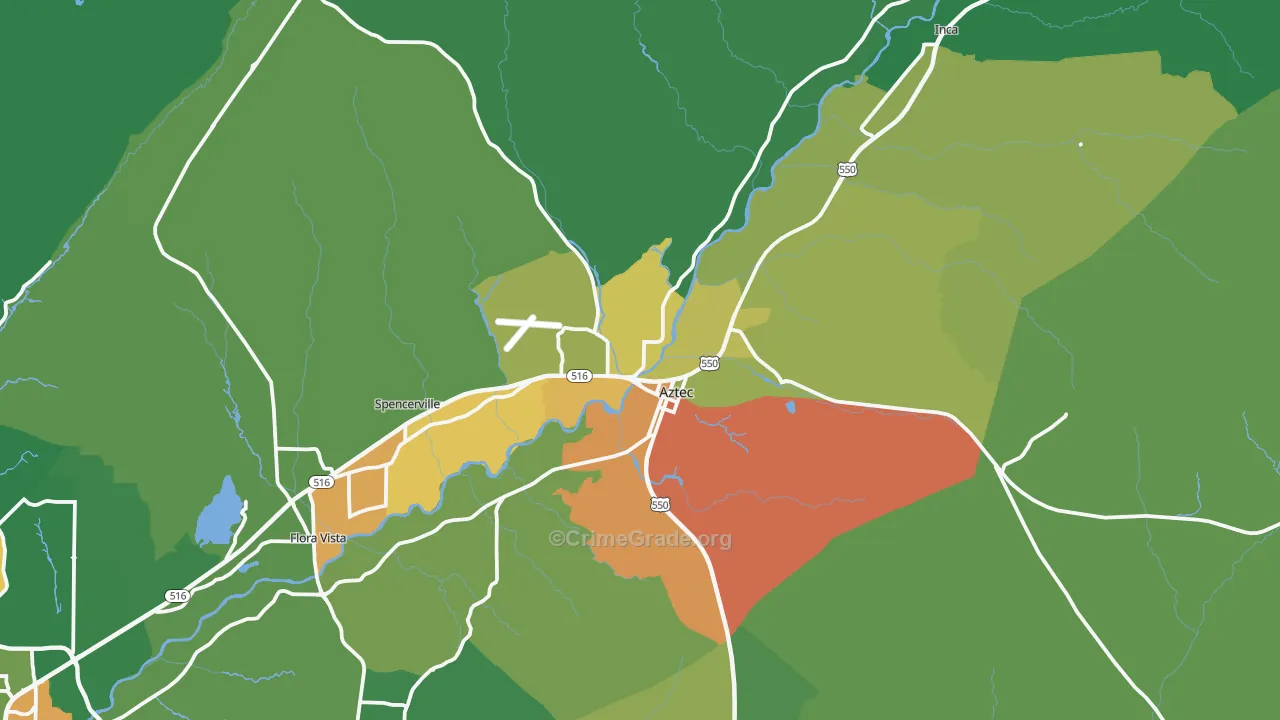 87410, NM Map of Drug-Related Crime Rates