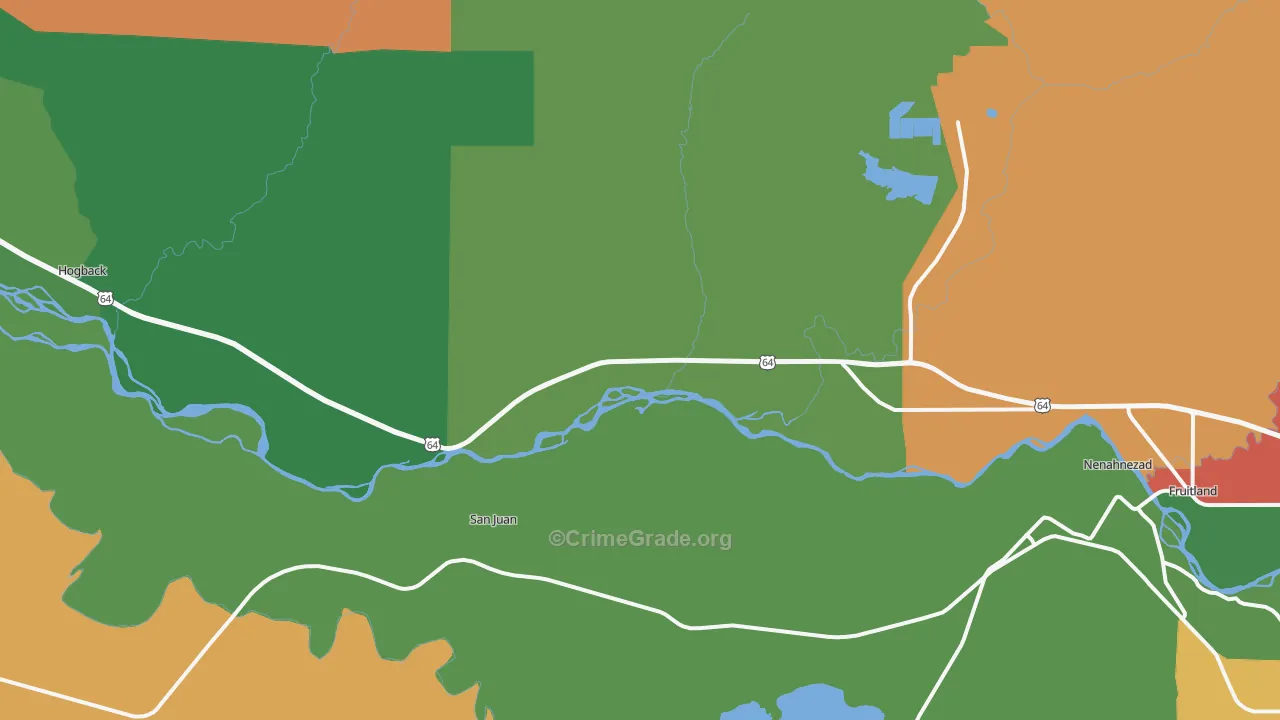 87421, NM Map of Drug-Related Crime Rates