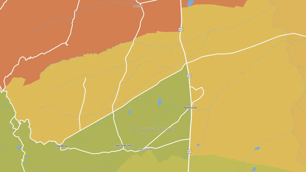 87455, NM Map of Drug-Related Crime Rates