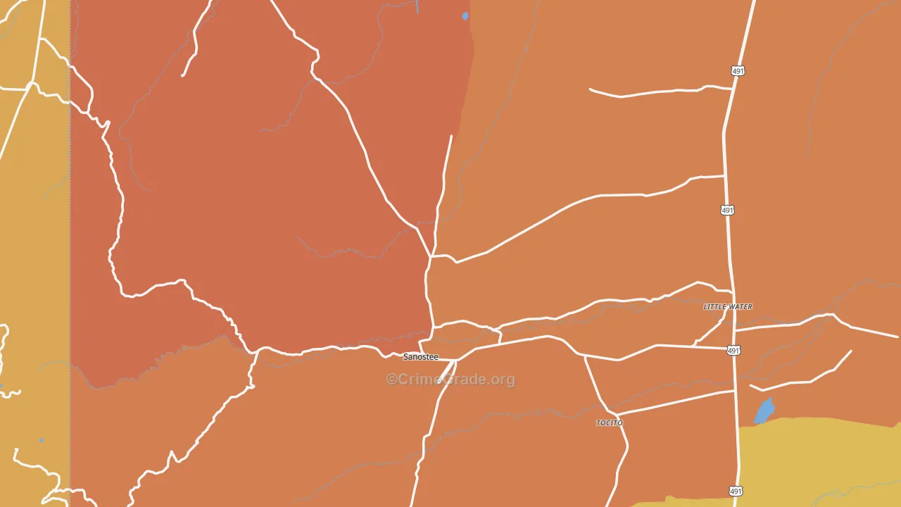 87461, NM Map of Drug-Related Crime Rates