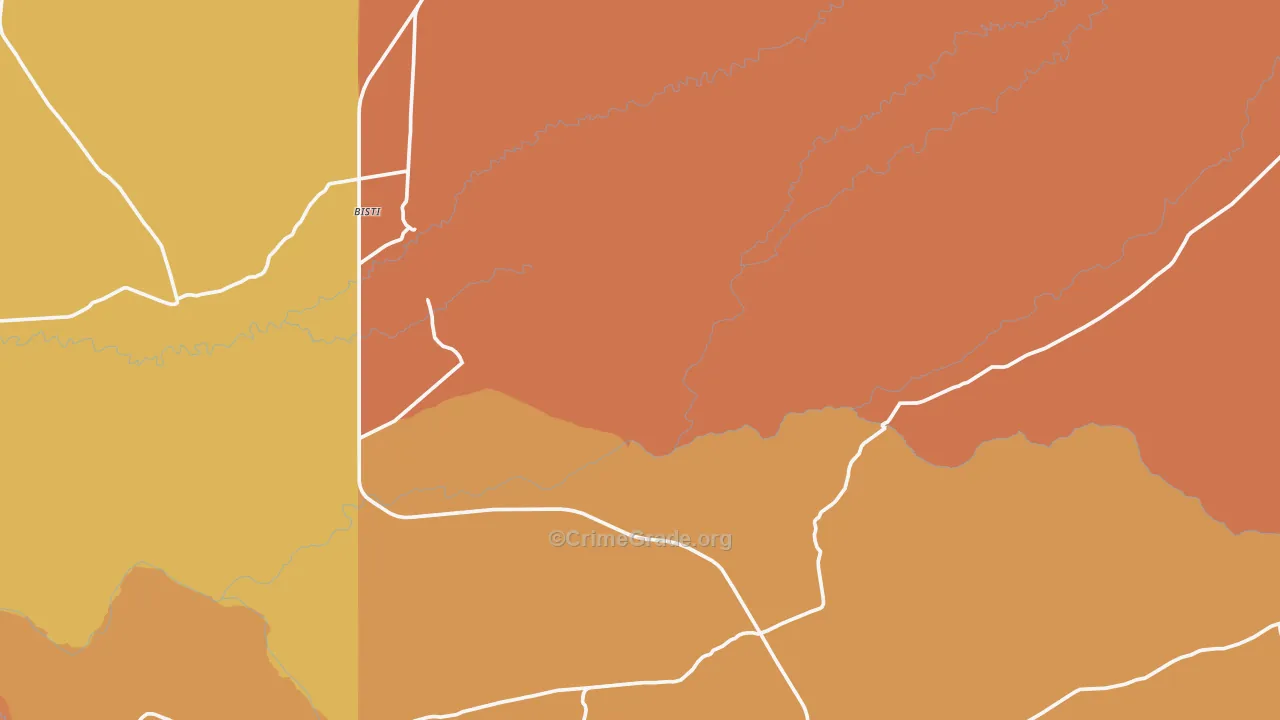 87499, NM Map of Drug-Related Crime Rates