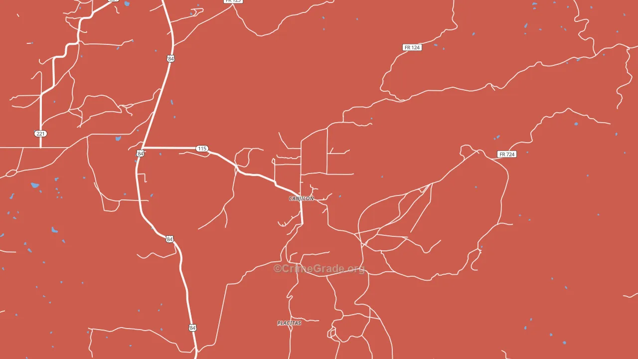 87515, NM Map of Drug-Related Crime Rates